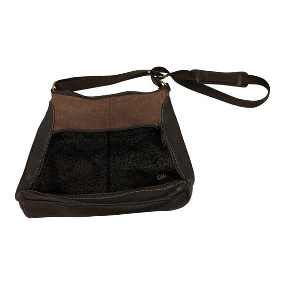 The Sak Handbags - The Sak Lucia Brown Leather Glitter Crossbody Shoulder Bag